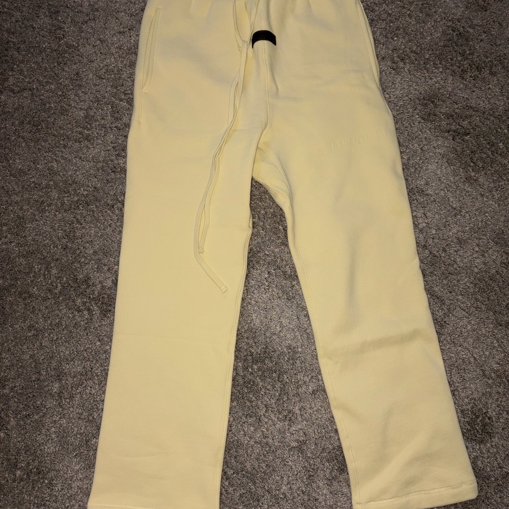 Essentials Pale Yellow Women's Sweatpants with Drawstring